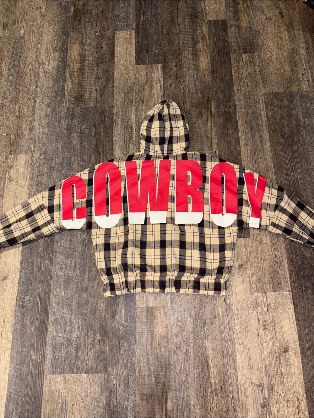Delinquent Truly See You Cowboy Reversible Zip Hoodie Jacket Size L Rare